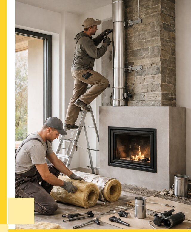 Монтаж дымоходов для каминов в Морозовске от 15399 р. ЭриданМрз