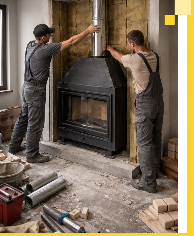 Изготовление и монтаж закрытых каминов в Морозовске под ключ