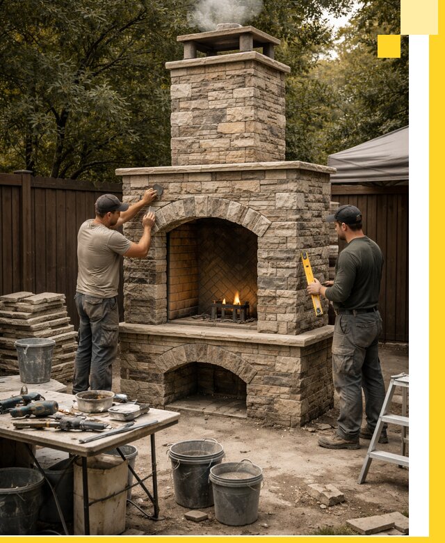 Проектирование и установка уличных каминов в Морозовске