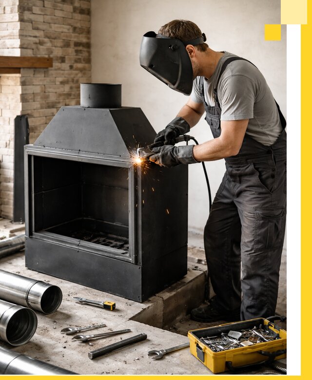 Продажа и установка металлических каминов в Морозовске под ключ