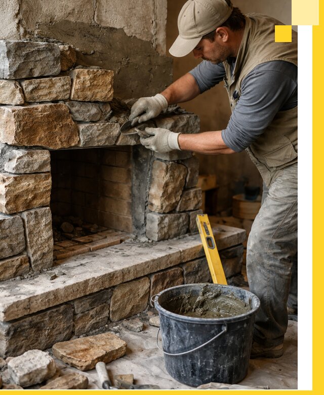 Изготовление и установка каменных каминов под ключ в Морозовске