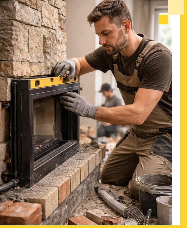 Дровяные камины под ключ в Морозовске: монтаж, обустройство