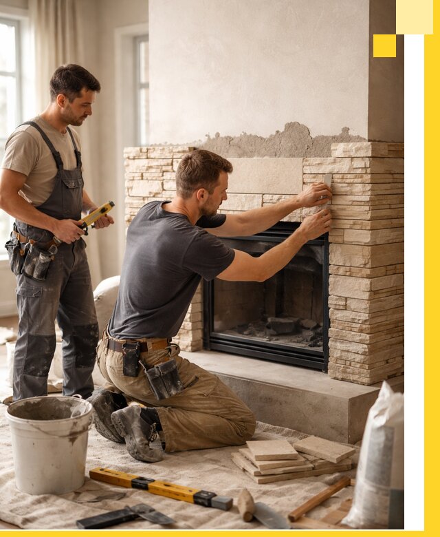 Установка и монтаж каминов для загородного дома в Морозовске