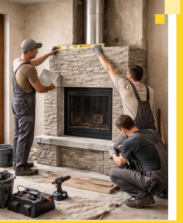 Профессиональный монтаж каминов под ключ в Морозовске для дома