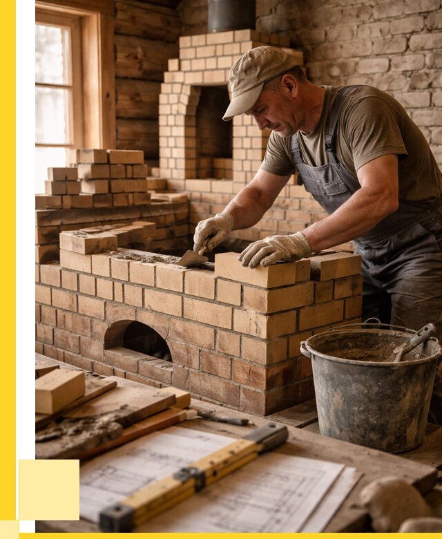 Кладка печей из кирпича в Морозовске цены от 30798 р. - ЭриданМрз