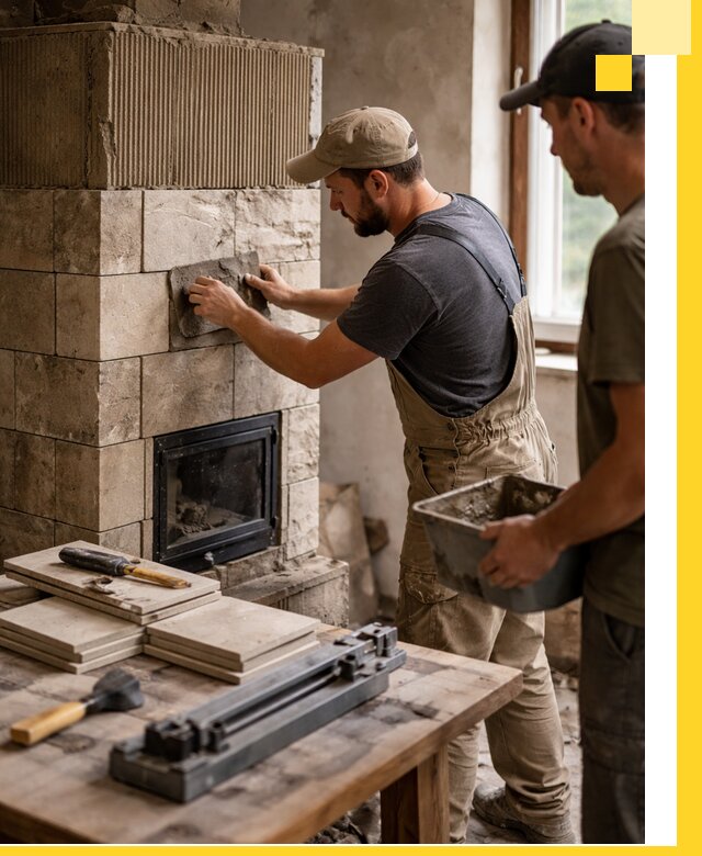 Профессиональная облицовка печей в Морозовске: керамика и камень