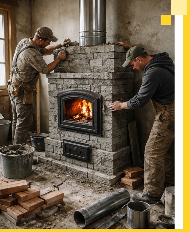 Производство, поставка и монтаж дровяных печей в Морозовске