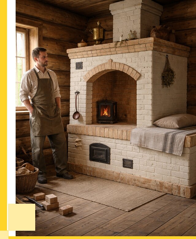 Русские печи с лежанкой под ключ в Морозовске от 153990 р. ЭриданМрз