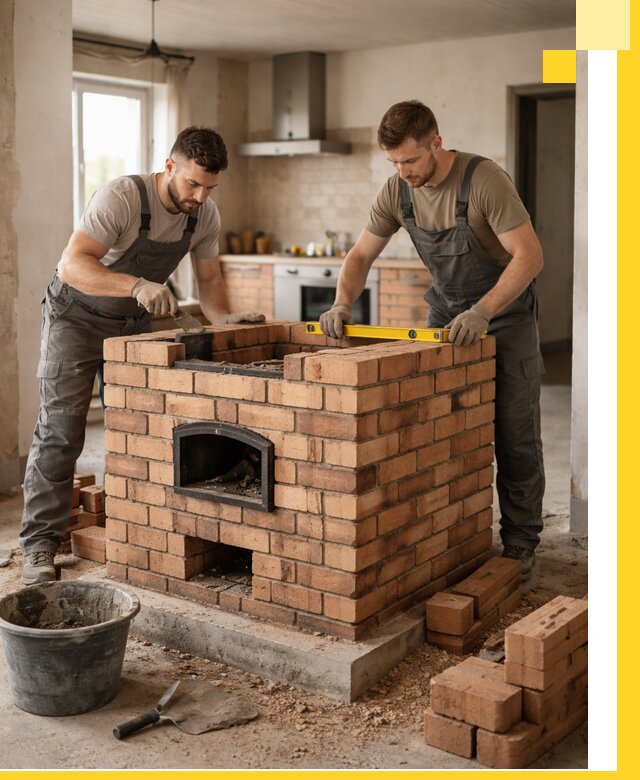 Установка и монтаж печей в частном доме в Морозовске под ключ