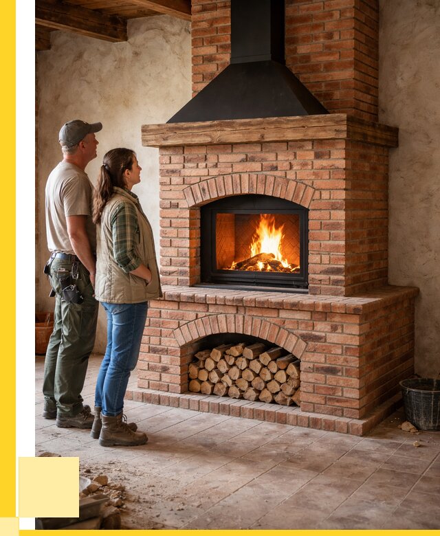 Печи камины из кирпича в Морозовске от 123192 р. | ЭриданМрз