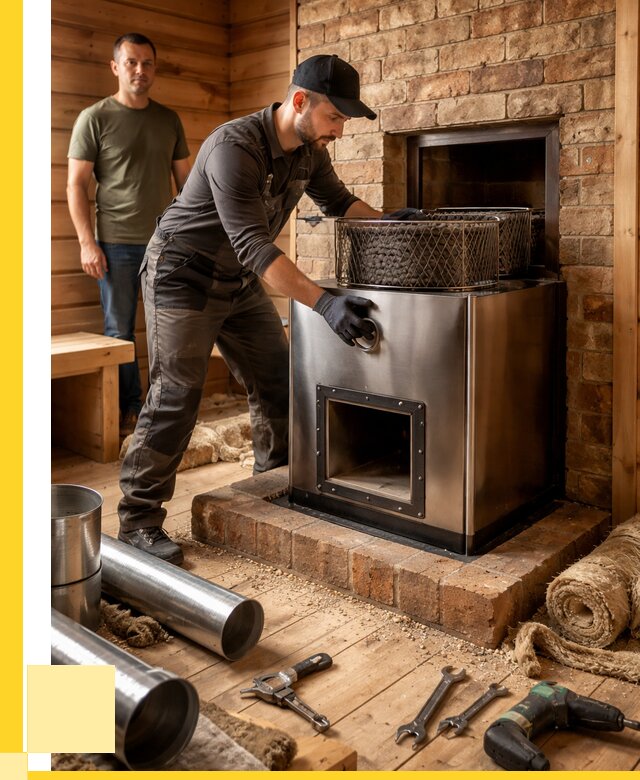 Монтаж банных печей под ключ в Морозовске от 18479 р., ЭриданМрз