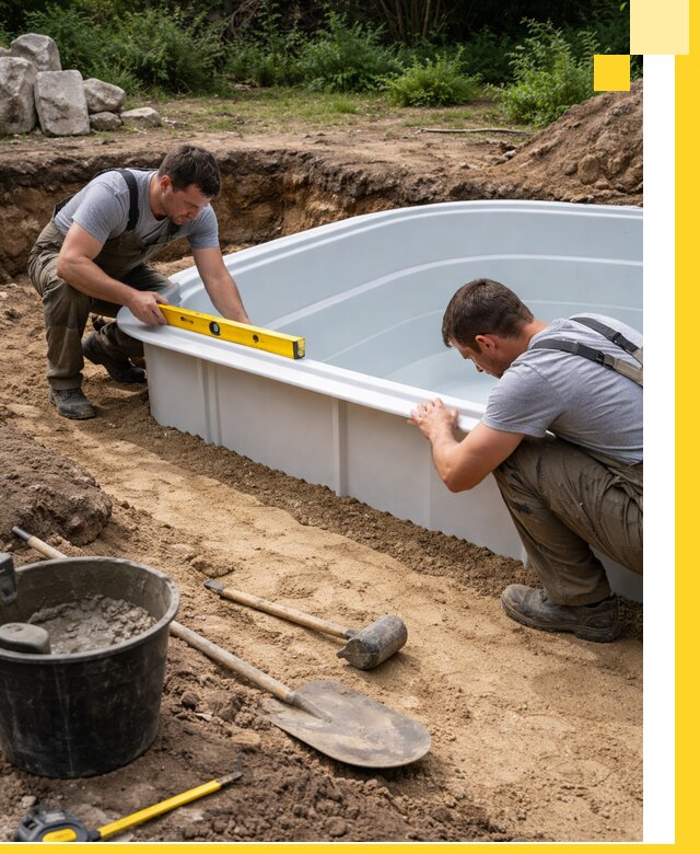 Производство и установка пластиковых бассейнов в Морозовске под ключ