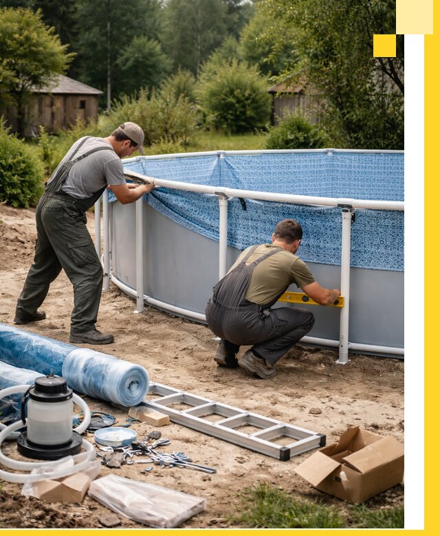 Установка и монтаж каркасных бассейнов в Морозовске под ключ