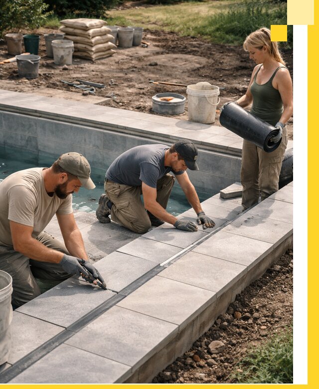 Строительство и монтаж уличных бассейнов под ключ в Морозовске