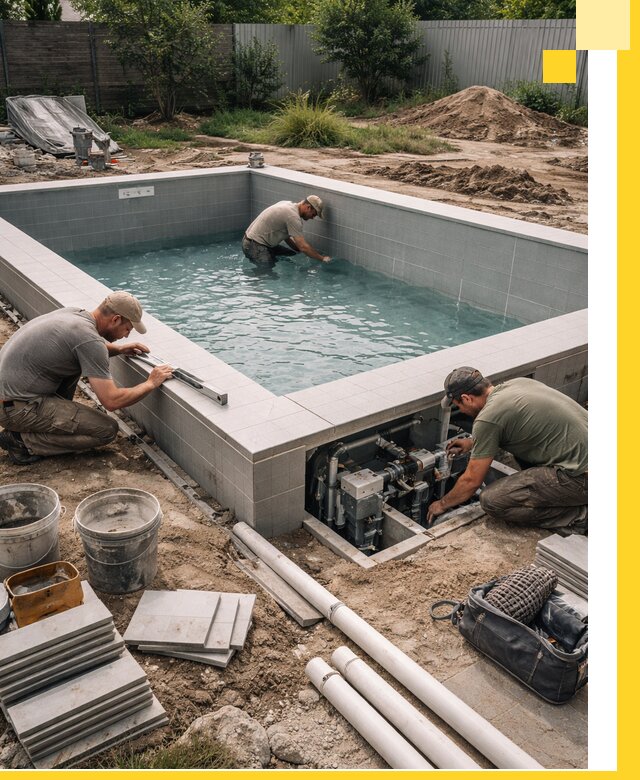 Строительство и монтаж бассейнов для дачи под ключ в Морозовске