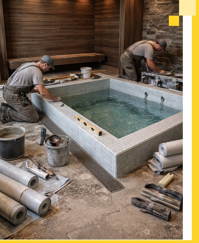 Установка и строительство бассейнов для сауны в Морозовске