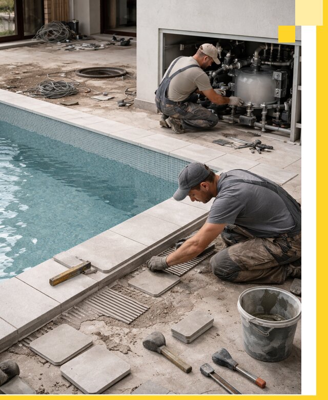 Строительство и монтаж бассейнов в коттедже в Морозовске