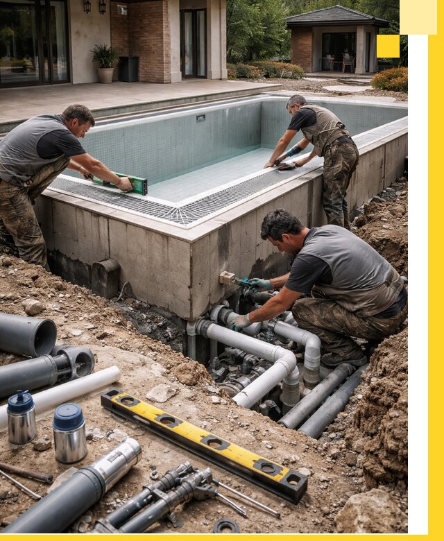 Строительство переливных бассейнов в Морозовске под ключ