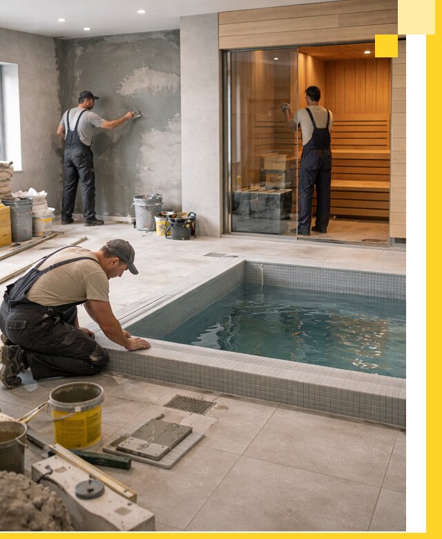 Проектирование и строительство сауны с бассейном в Морозовске