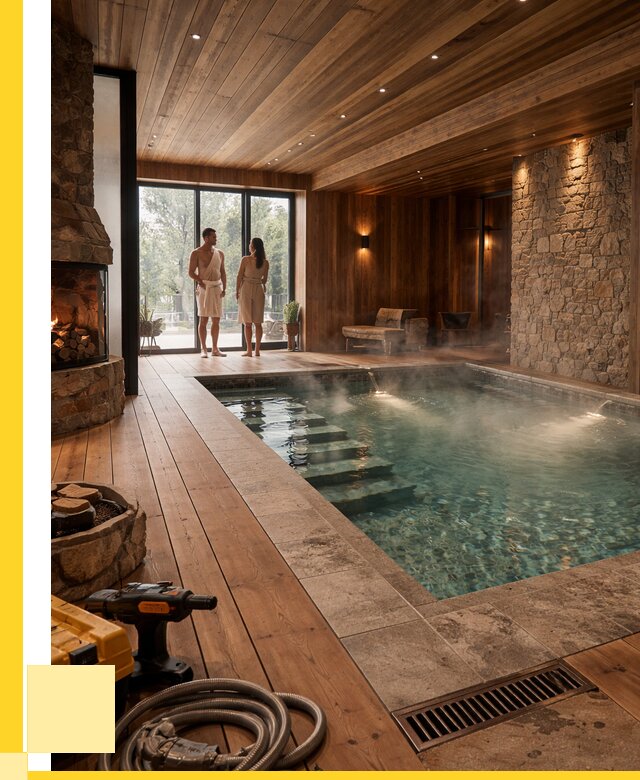 Проекты бань с бассейном под ключ в Морозовске от 76995 р., ЭриданМрз