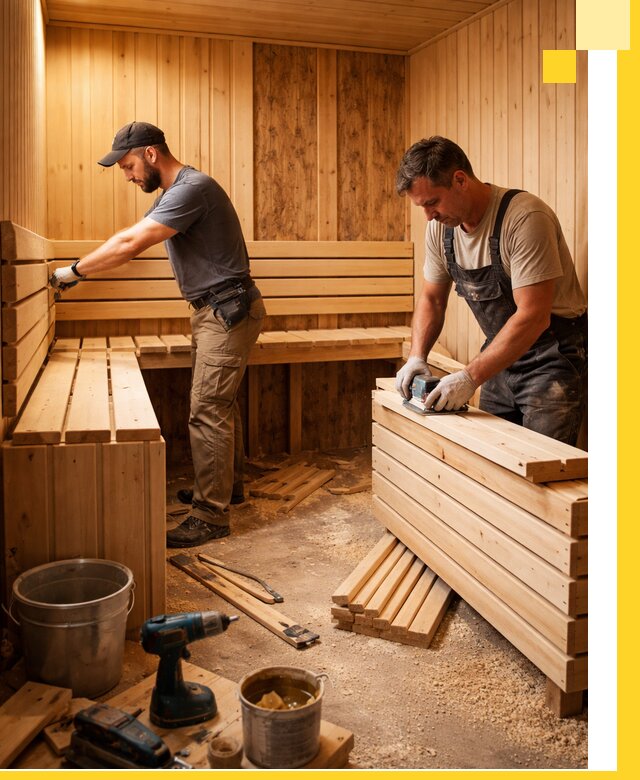 Профессиональный комплексный ремонт саун под ключ в Морозовске