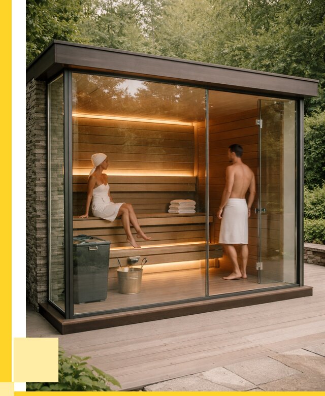 Сауна стеклянная и двери для сауны в Морозовске от 256650 р. | ЭриданМрз