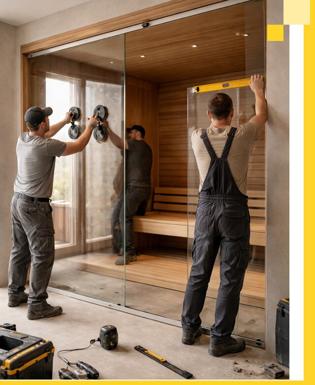 Производство и монтаж стеклянных саун под ключ в Морозовске