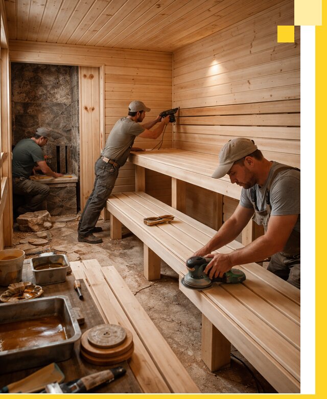 Профессиональная отделка бань в Морозовске под ключ, с гарантией