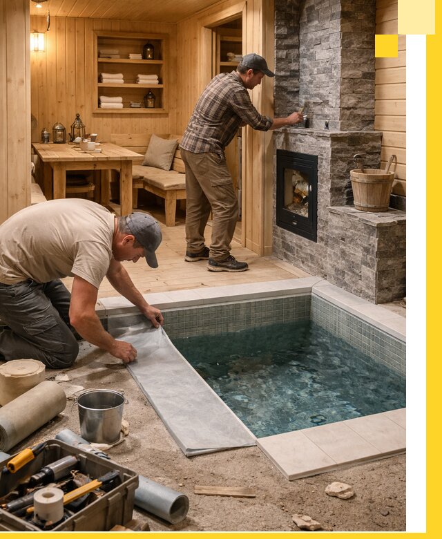 Строительство бань с комнатой отдыха под ключ в Морозовске