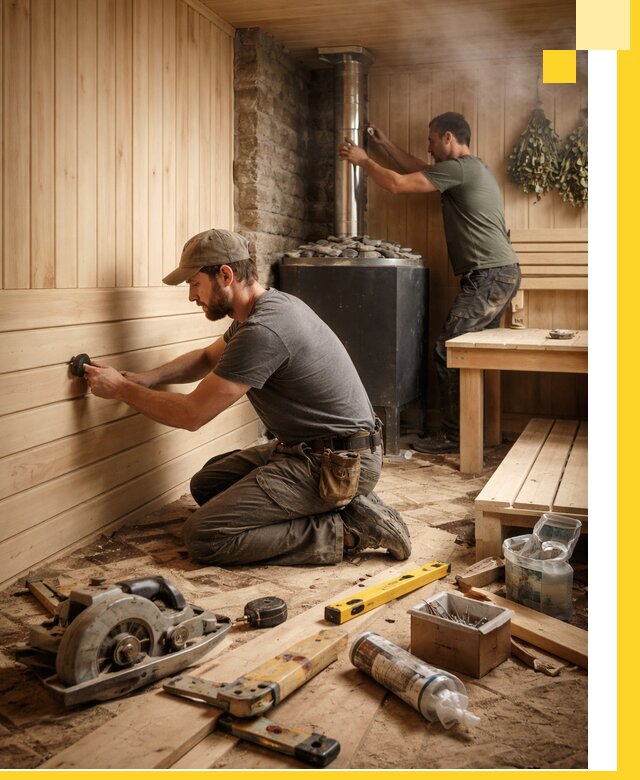 Полное строительство и оснащение парных под ключ в Морозовске