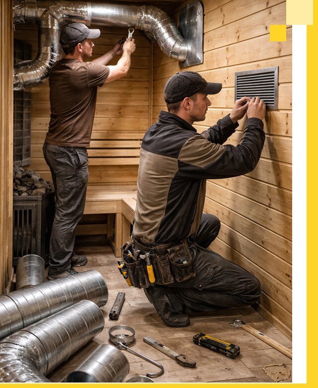 Проектирование и монтаж вентиляции бани в Морозовске под ключ