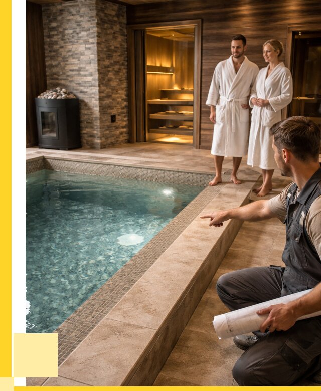 Проект бани с бассейном под ключ в Морозовске от 66729 р. | ЭриданМрз