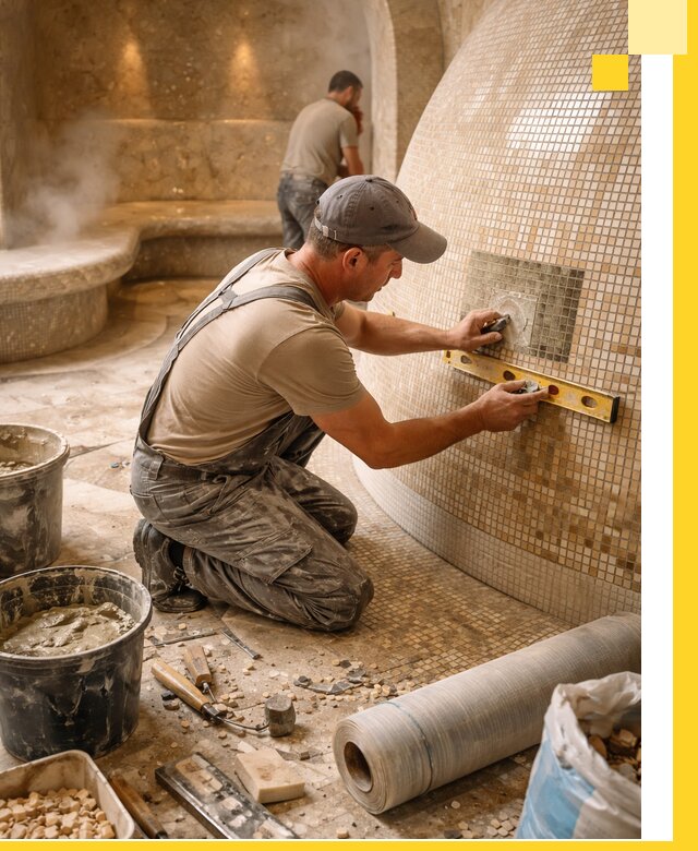 Хамам под ключ в Морозовске: проектирование, строительство, отделка