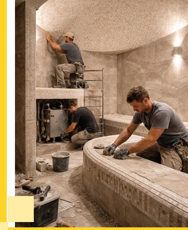 Монтаж хамамов под ключ в Морозовске от 256650 р. ЭриданМрз