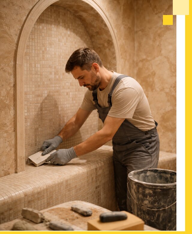 Профессиональная отделка хамамов с мозаикой под ключ в Морозовске