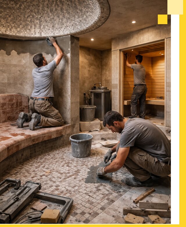 Проект и строительство хамама бани и сауны под ключ в Морозовске