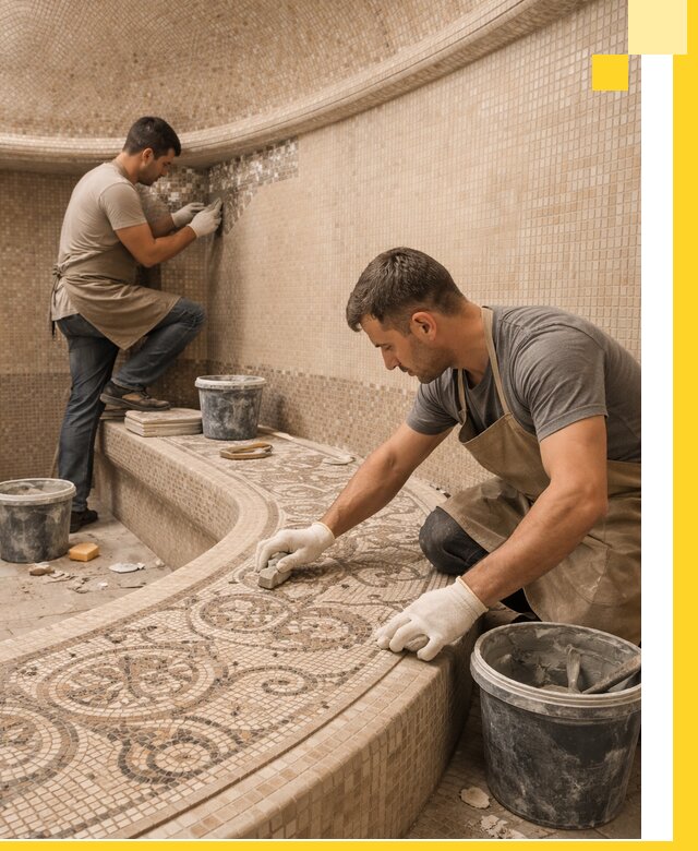 Плитка для хамама в Морозовске, укладка, подбор и поставка